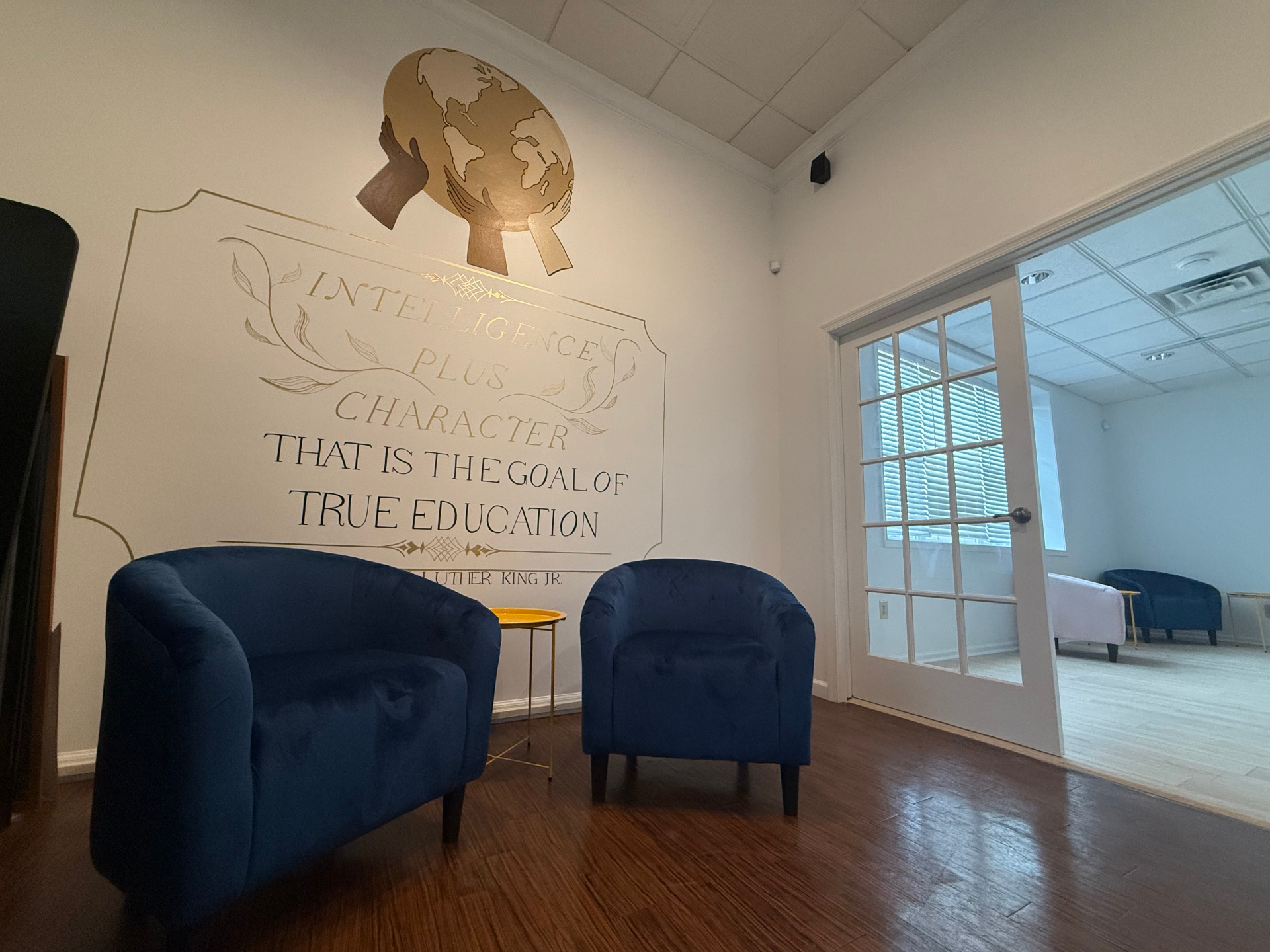 Interior of the future JOY Making a Difference Financial Literacy & Entrepreneurship Center — the vision stage